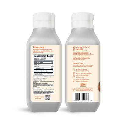 Alternate Image of Brain Octane Oil, white bottle with orange label