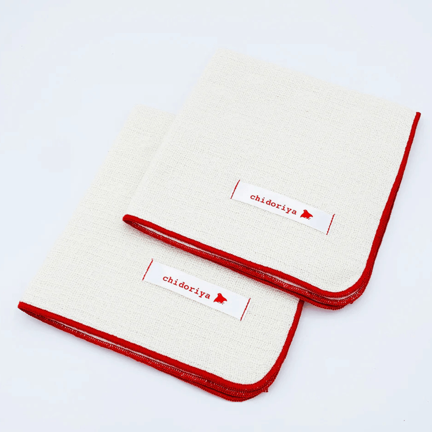 Alternate Image of Three Layer Organic Cotton + Silk Cloth, beige cloth with red edge