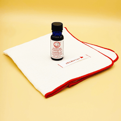 Alternate Image of Three Layer Organic Cotton + Silk Cloth, beige cloth with red edge
