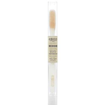 Primary Image of Natural  Bristle Toothbrush - Medium Ivory, ivory handle toothbrush