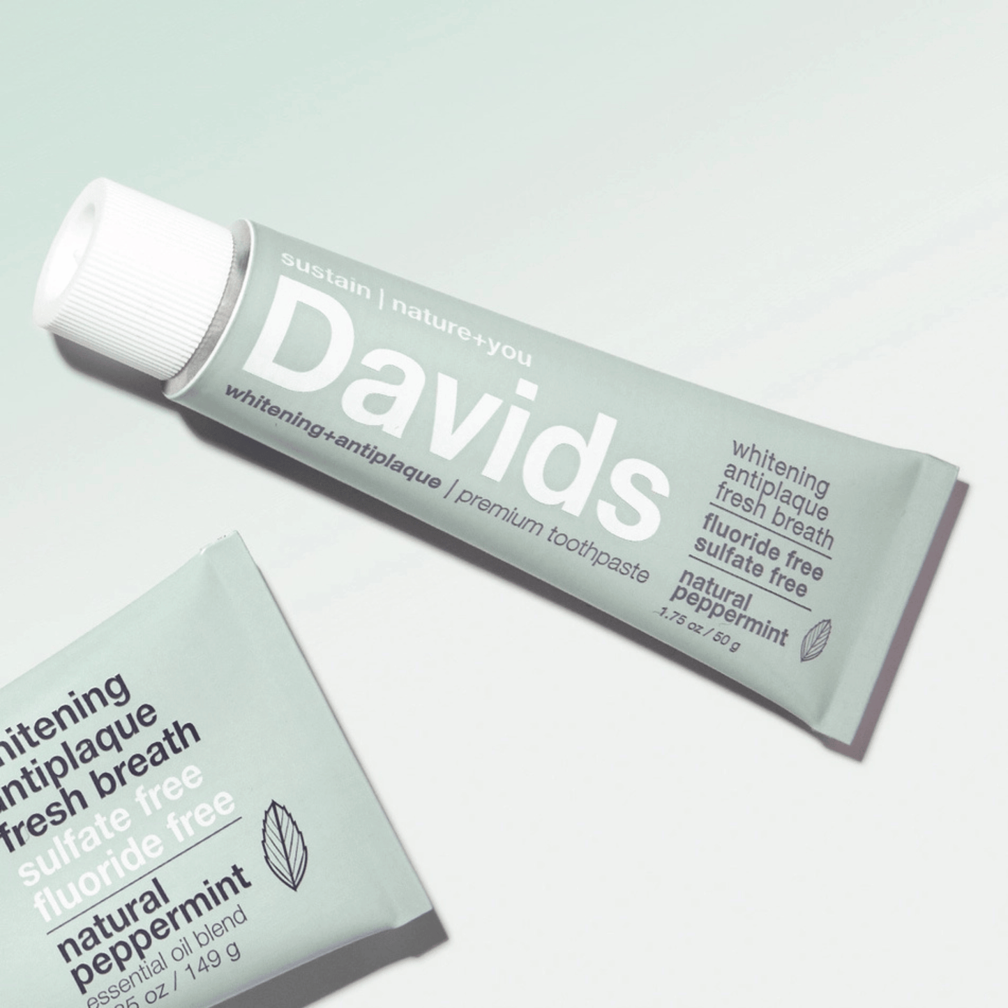 Alternate Image of Natural Peppermint Whitening + Anti-Plaque Toothpaste Travel Size, gray mini toothpaste tube