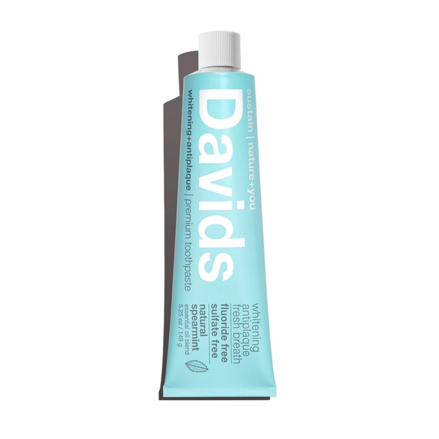 Primary Image of Natural Spearmint Whitening + Anti-Plaque Toothpaste, blue toothpaste tube
