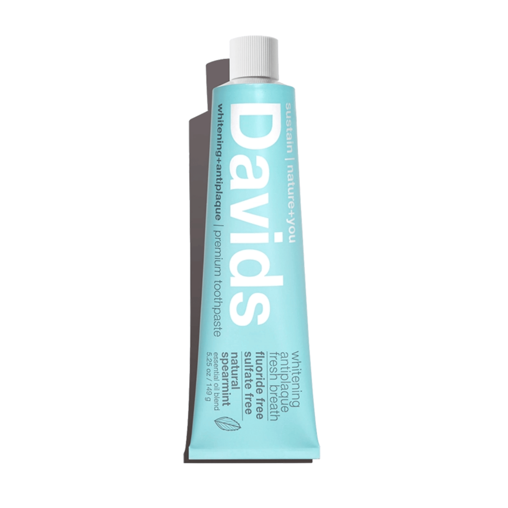 Primary Image of Natural Spearmint Whitening + Anti-Plaque Toothpaste, blue toothpaste tube