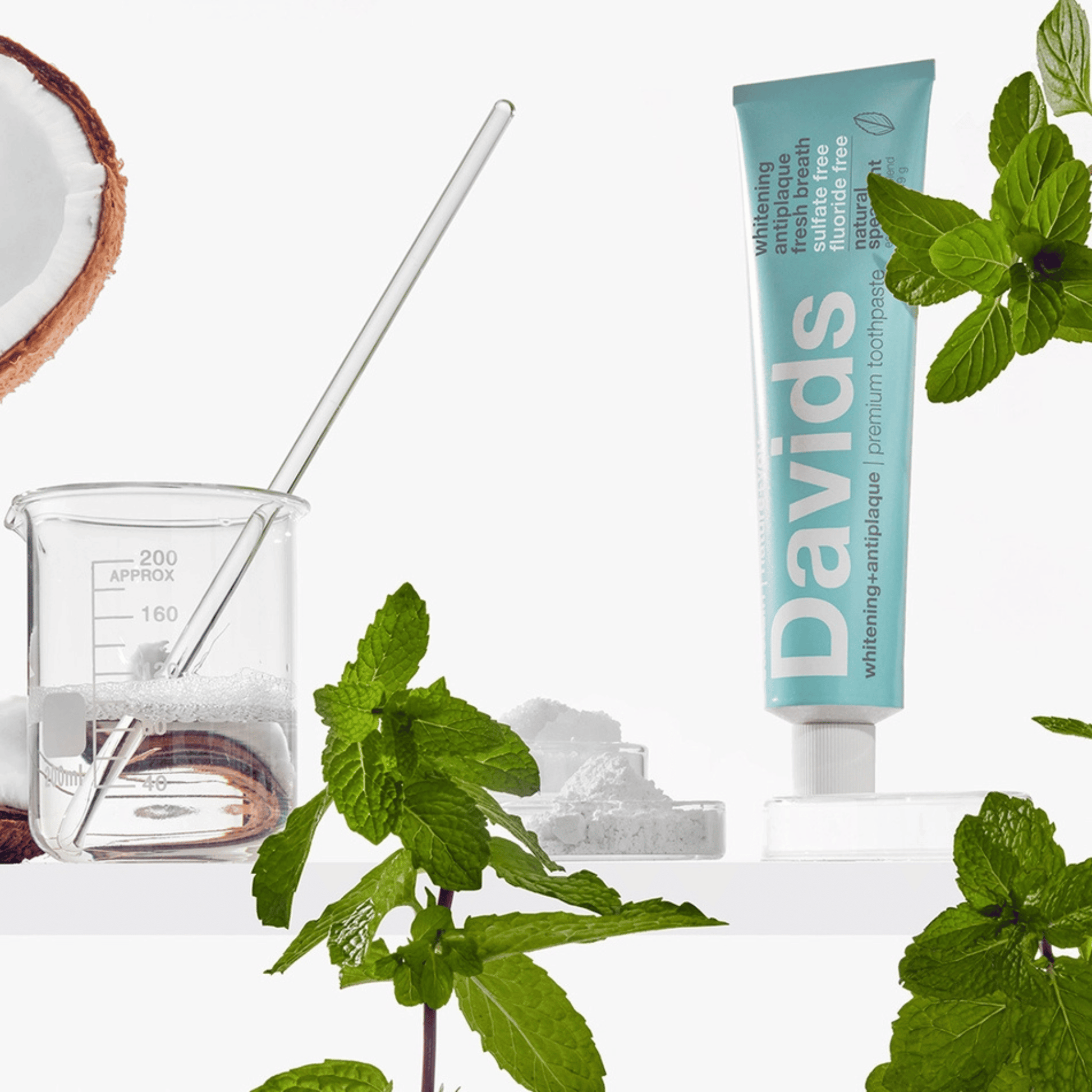 Alternate Image of Natural Spearmint Whitening + Anti-Plaque Toothpaste, blue toothpaste tube