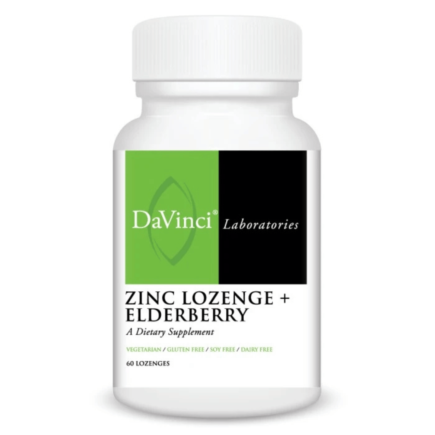 Primary Image of Zinc + Elderberry Chewable Lozenges, white pill bottle