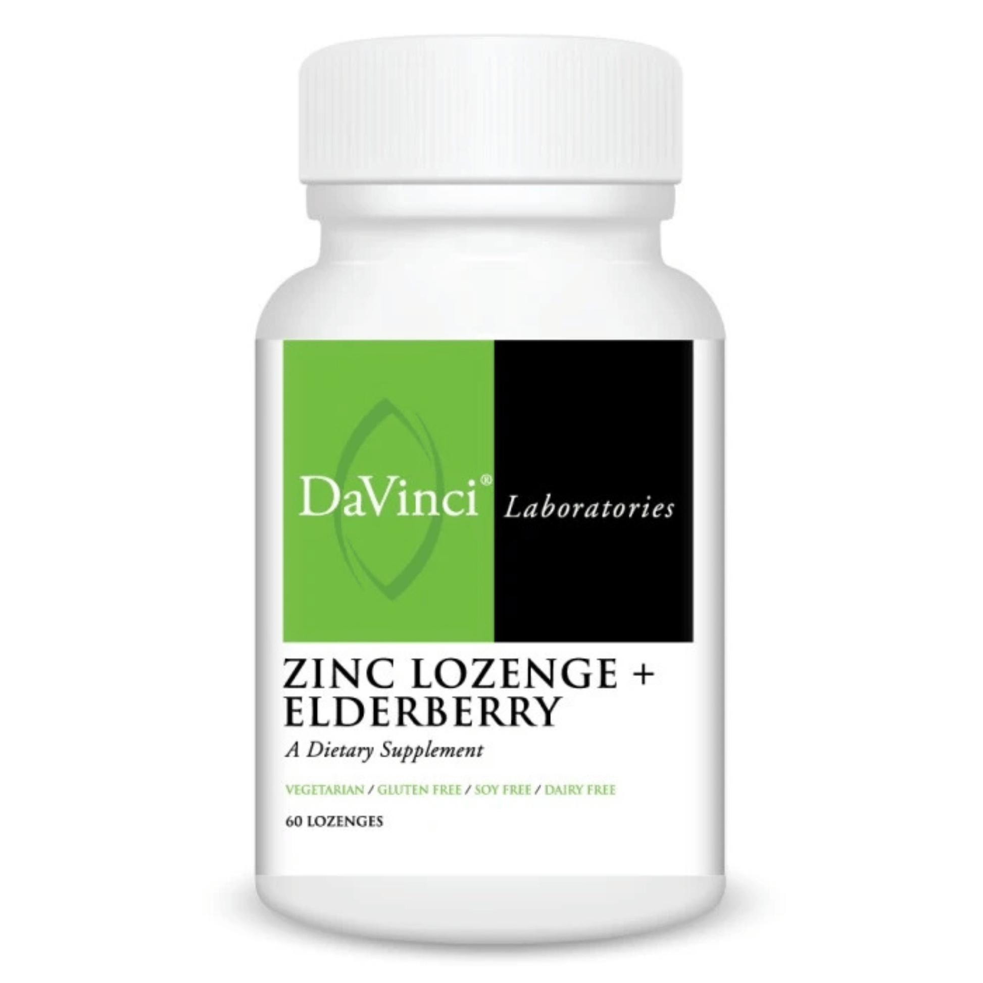 Primary Image of Zinc + Elderberry Chewable Lozenges, white pill bottle