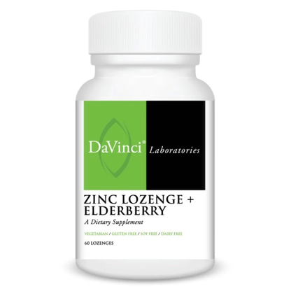 Primary Image of Zinc + Elderberry Chewable Lozenges, white pill bottle