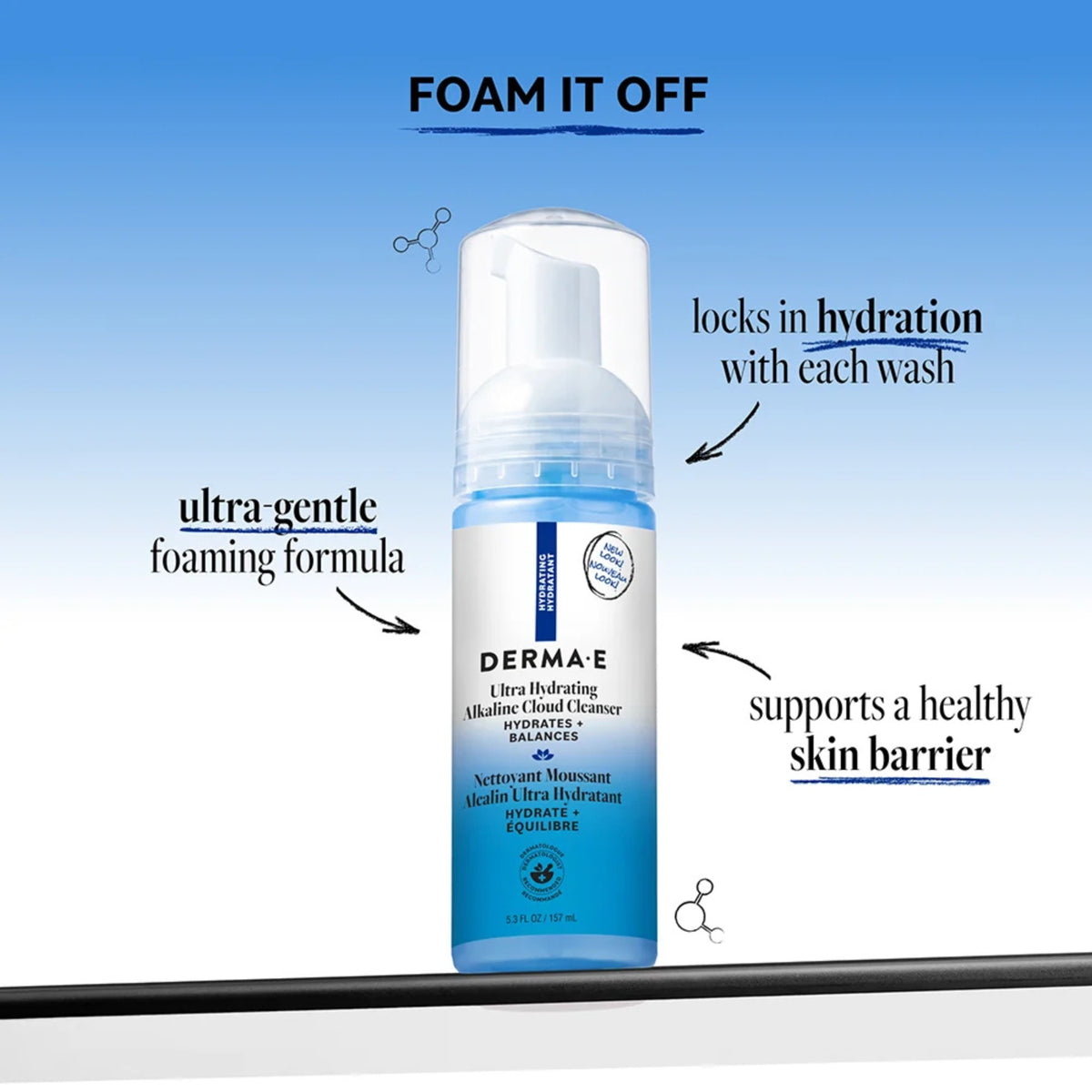 Alternate image of Ultra Hydrating Alkaline Cloud Cleanser, blue pump top bottle