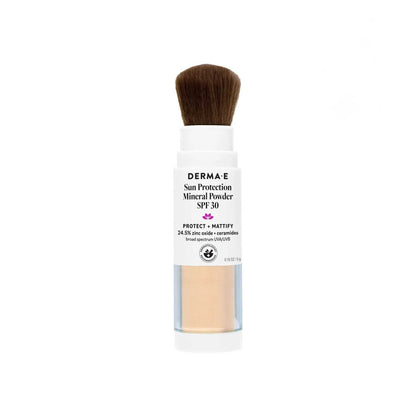 Primary Image of Sun Protection Mineral Powder SPF 30, brush with powder in handle