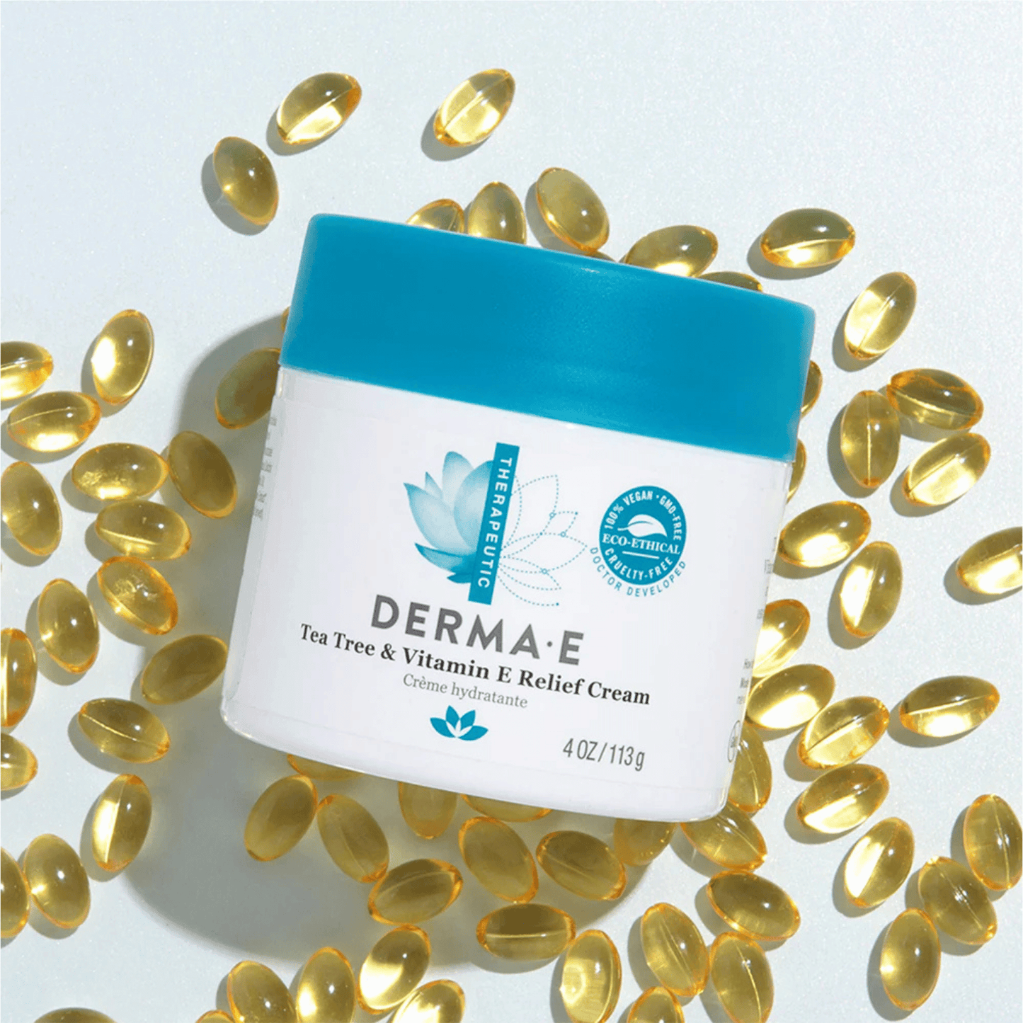 Alternate Image of Tea Tree & Vitamin E Relief Cream, white jar with blue lid