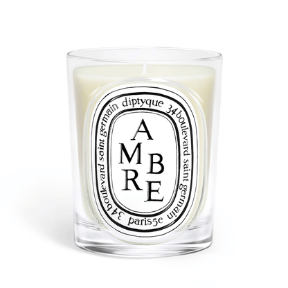 Primary Image of Ambre (Amber) Classic Candle, clear glass candle