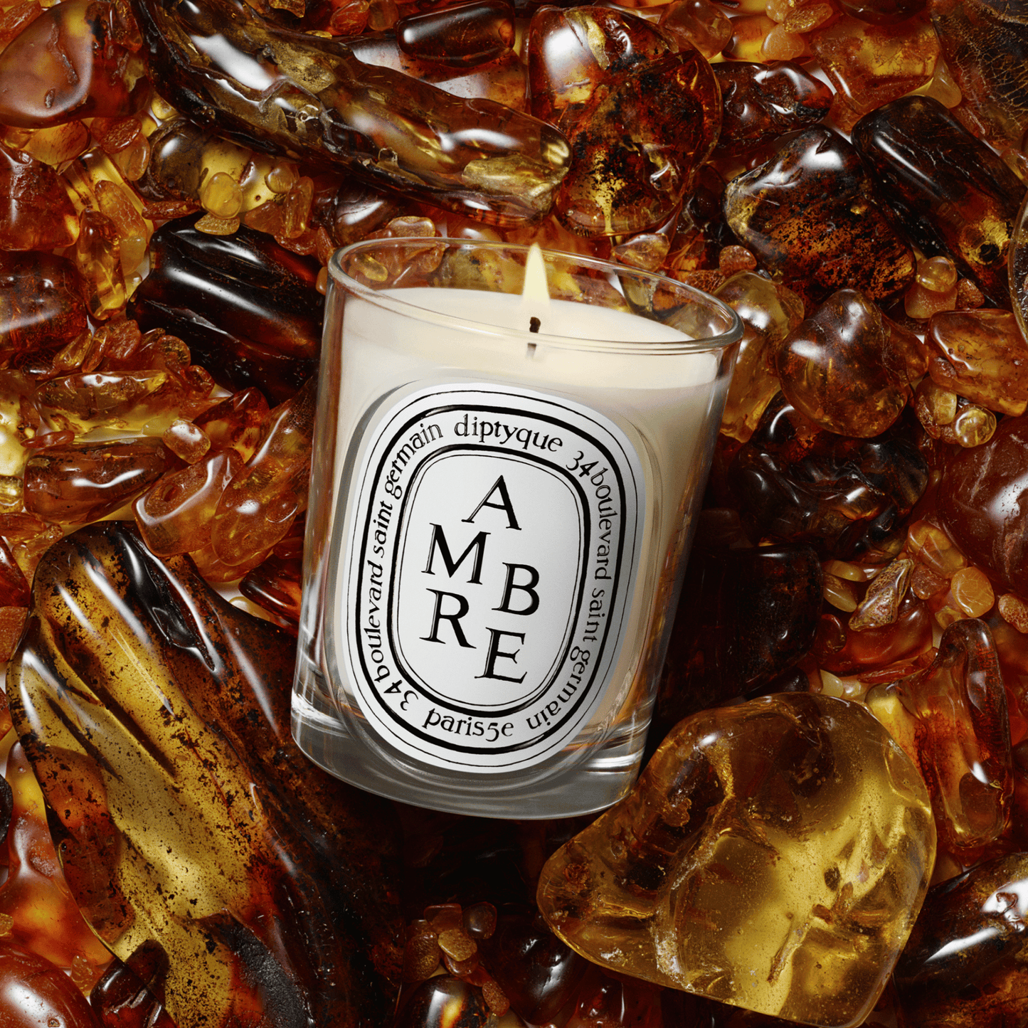 Alternate Image of Ambre (Amber) Classic Candle, clear glass candle