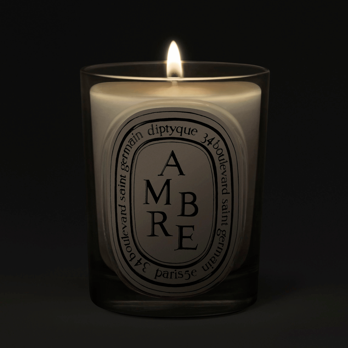 Alternate Image of Ambre (Amber) Classic Candle, clear glass candle