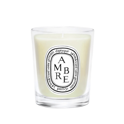Primary Image of Ambre (Amber) Small Candle, clear glass candle