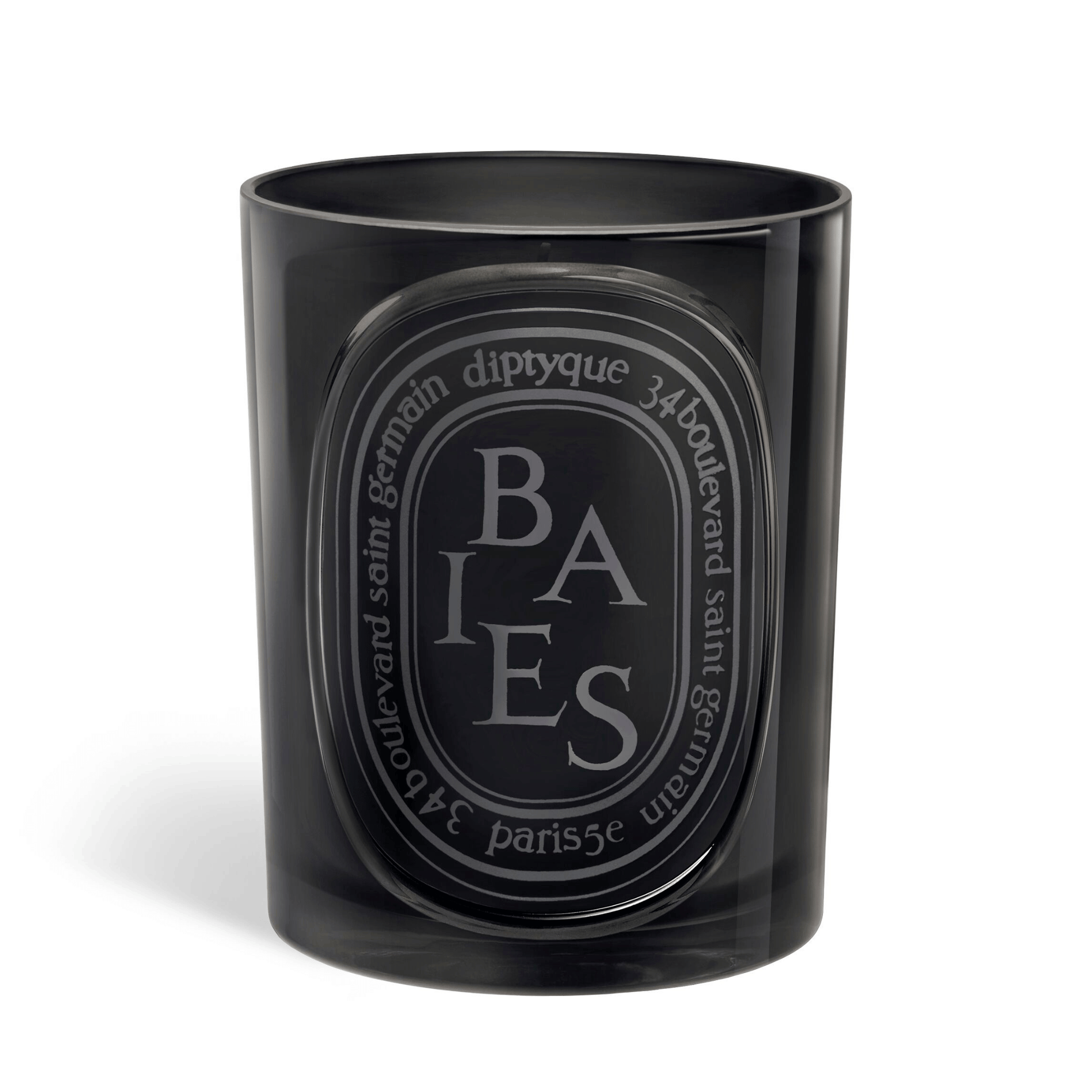 Primary Image of Baies (Berries) Medium Candle, black glass candle