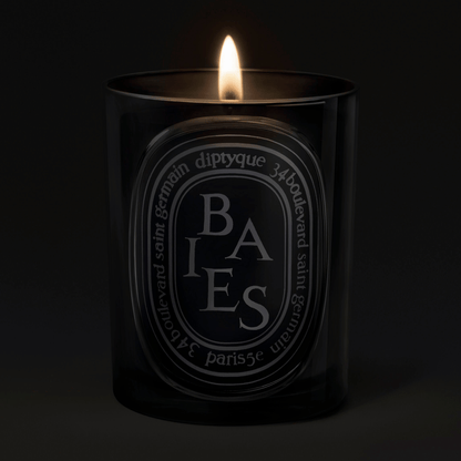 Alternate Image of Baies (Berries) Medium Candle, black glass candle