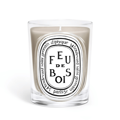 Primary Image of Feu de Bois (Wood Fire) Classic Candle, clear glass candle