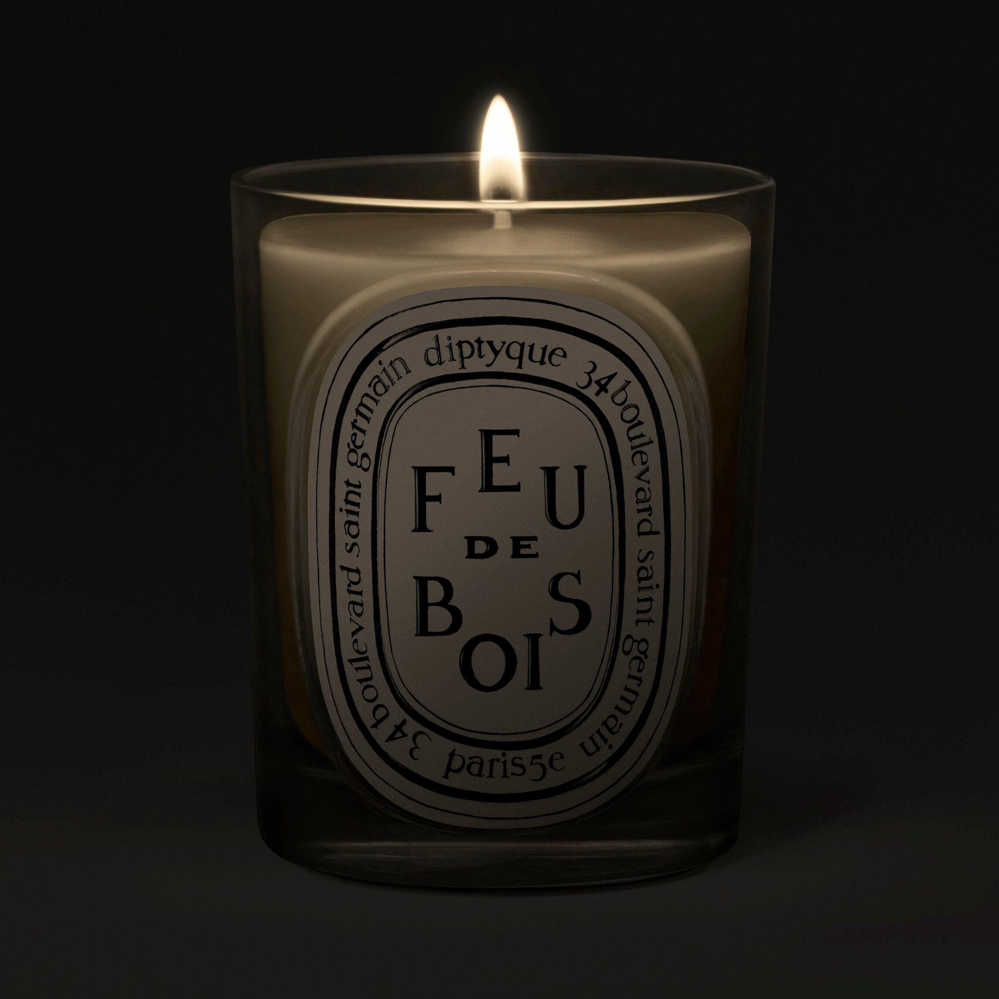 Alternate Image of Feu de Bois (Wood Fire) Classic Candle, clear glass candle