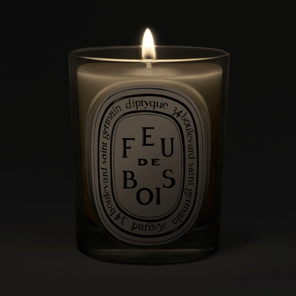 Alternate Image of Feu de Bois (Wood Fire) Classic Candle, clear glass candle
