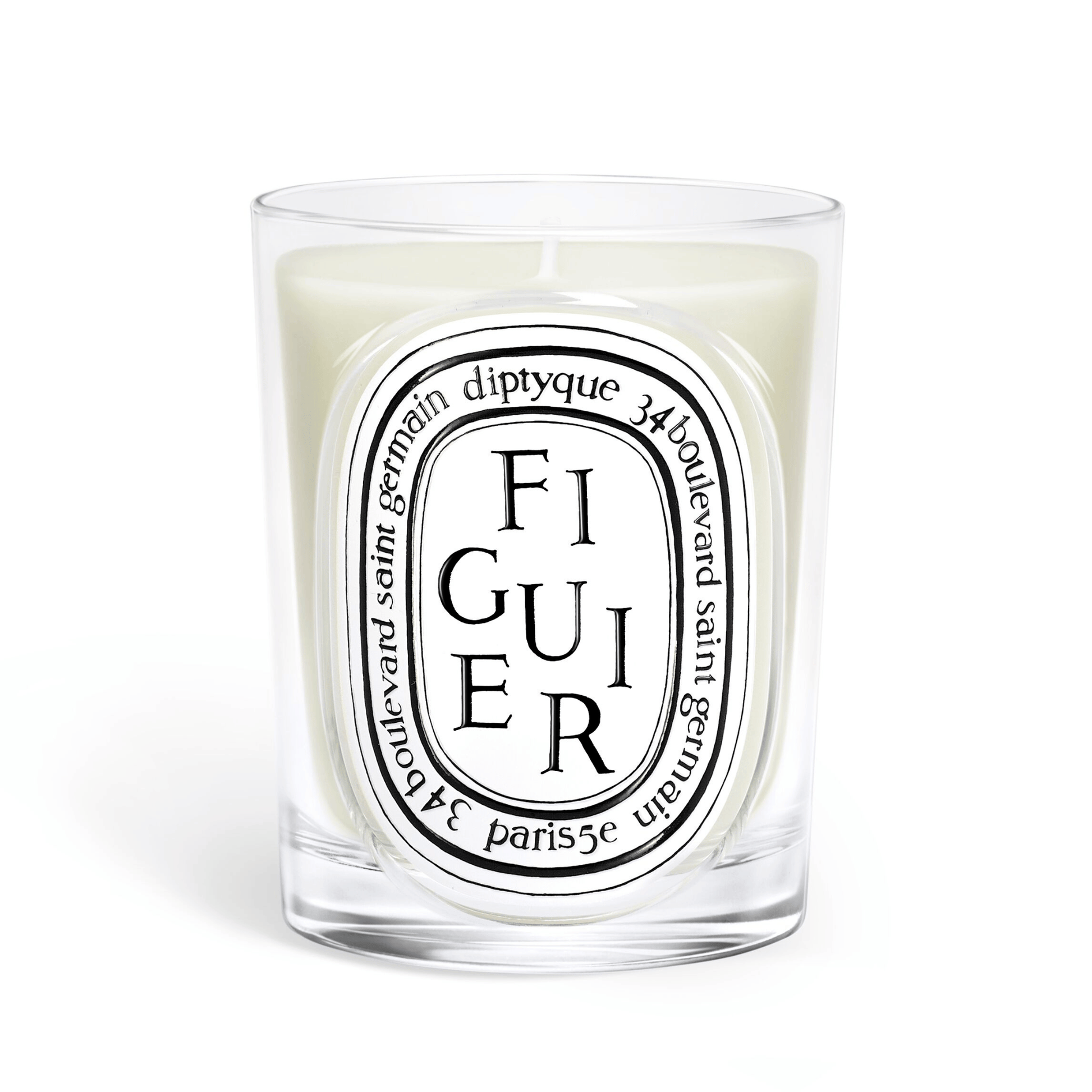Primary Image of Figuier (Fig Tree) Classic Candle, clear glass candle