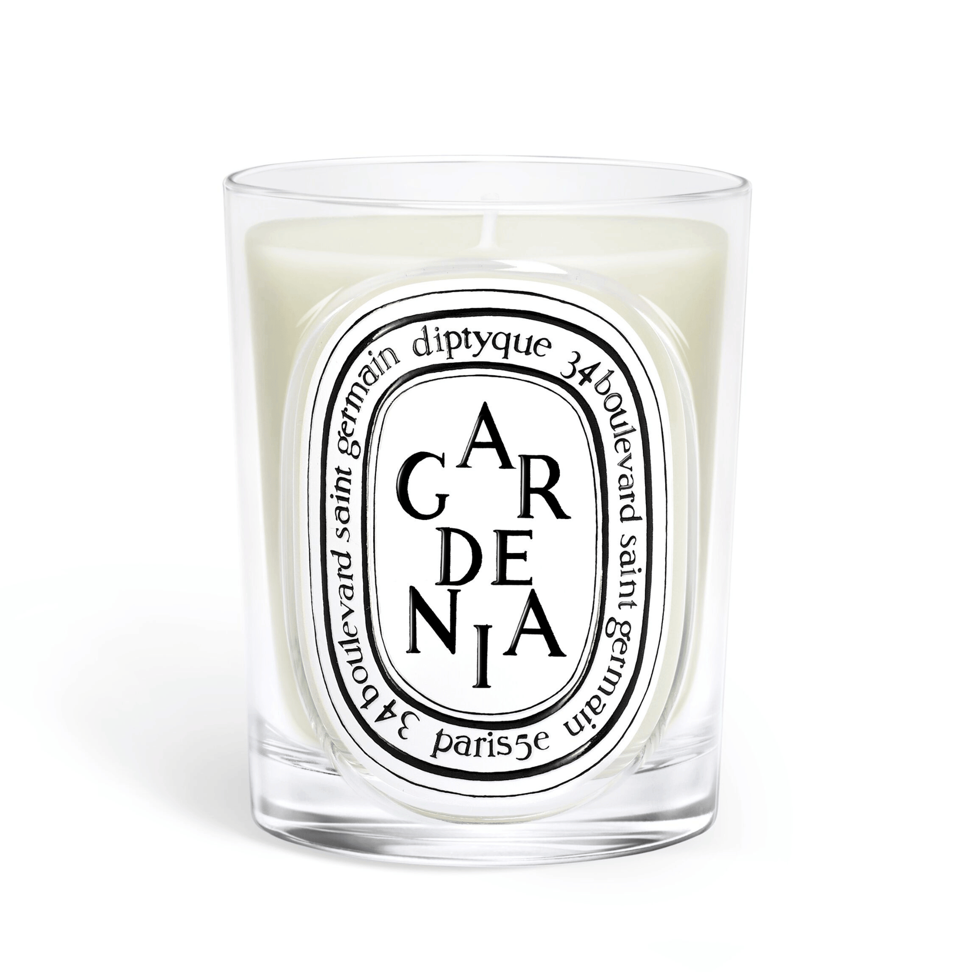 Primary Image of Gardenia Classic Candle, clear glass candle