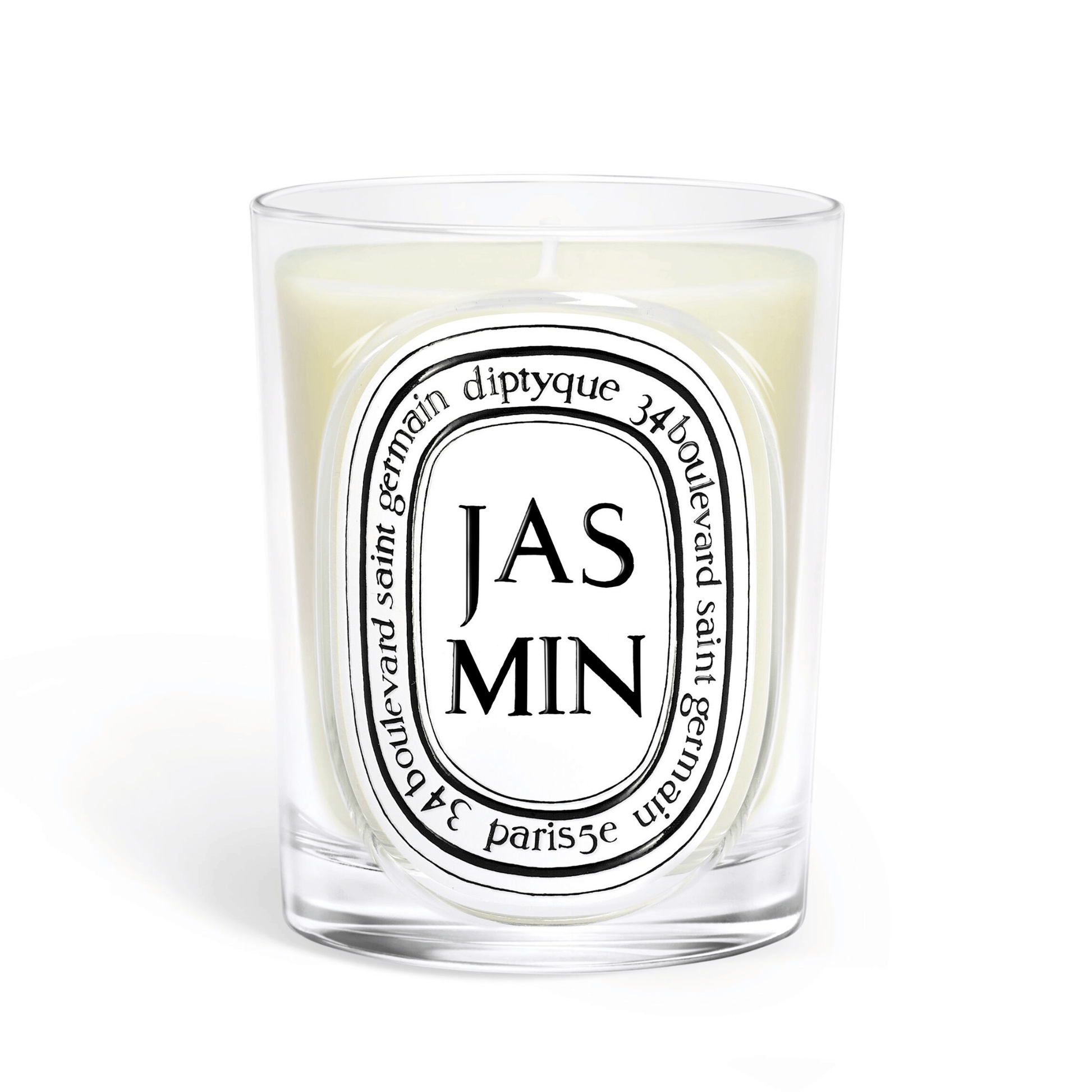 Primary Image of Jasmin (Jasmine) Classic Candle, clear glass candle