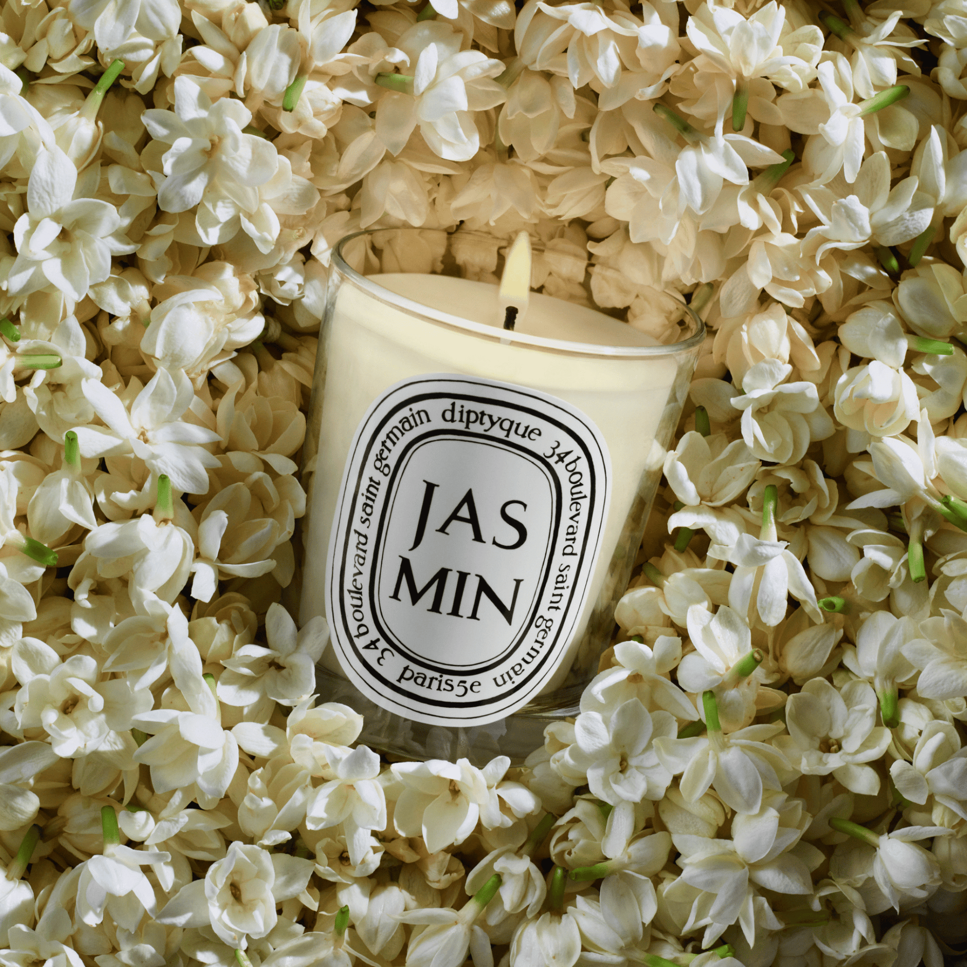 Alternate Image of Jasmin (Jasmine) Classic Candle, clear glass candle