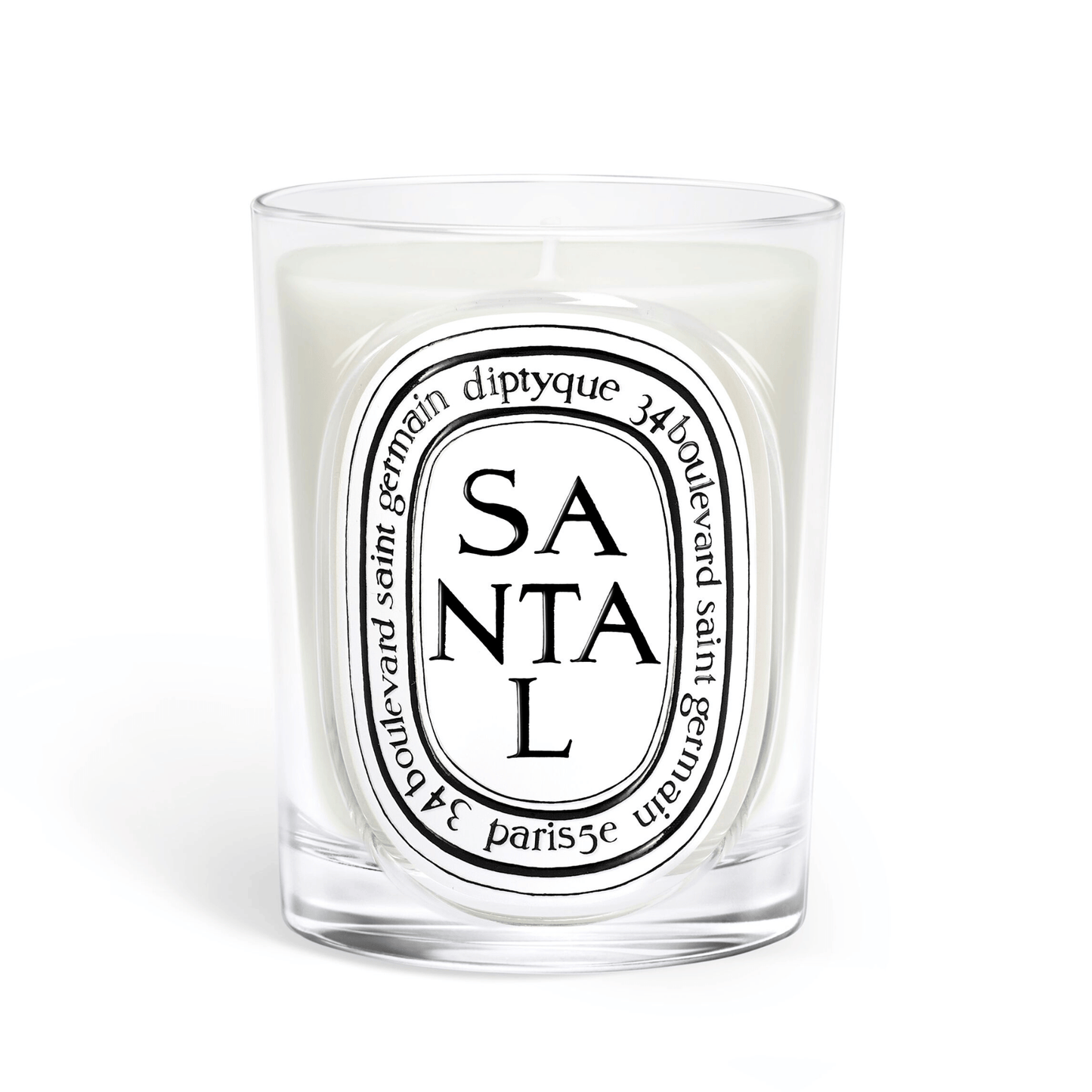 Primary Image of Santal (Sandalwood) Classic Candle, clear glass candle