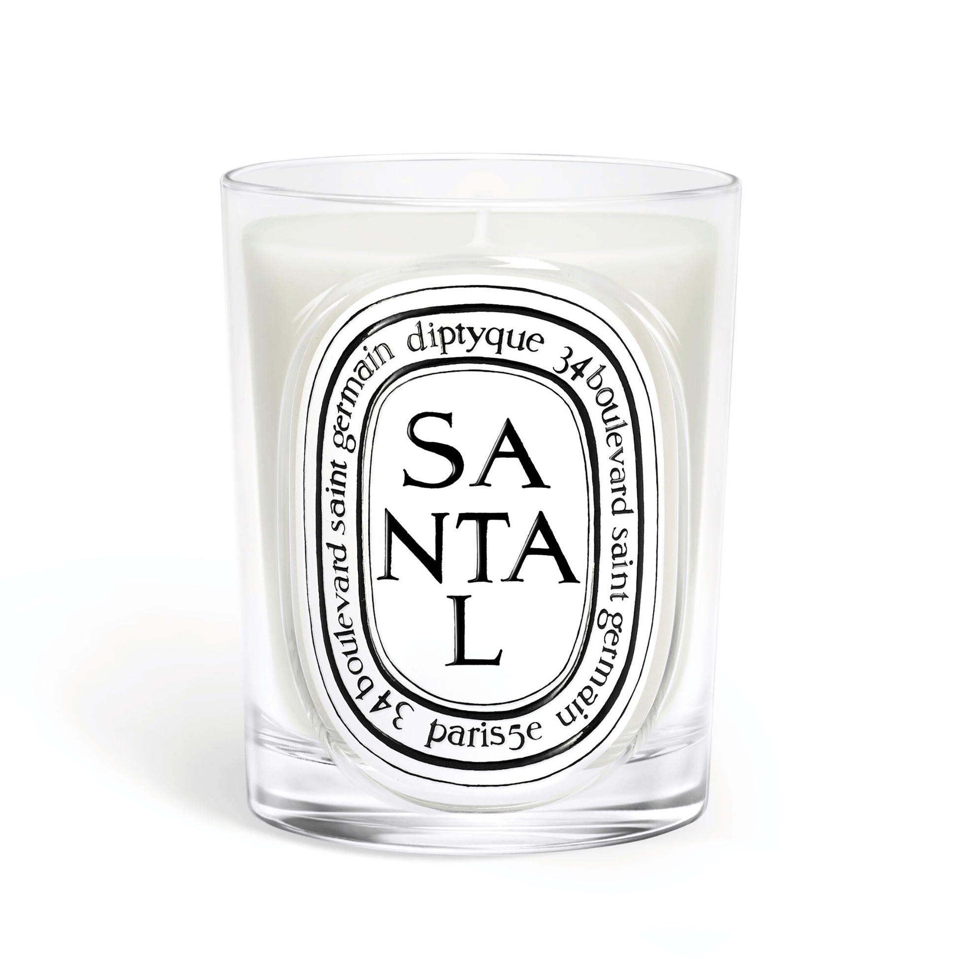 Primary Image of Santal (Sandalwood) Classic Candle, clear glass candle