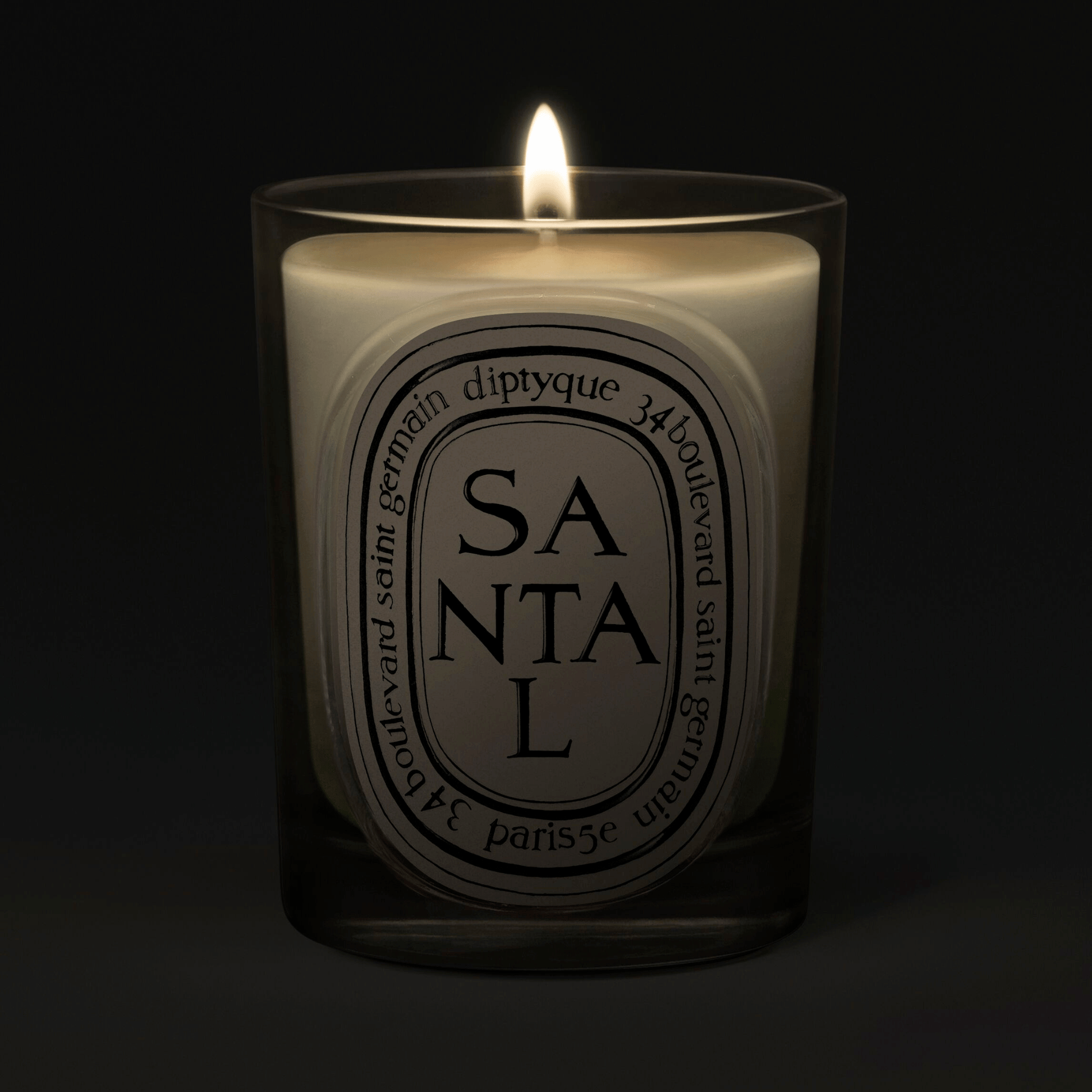 Alternate Image of Santal (Sandalwood) Classic Candle, clear glass candle