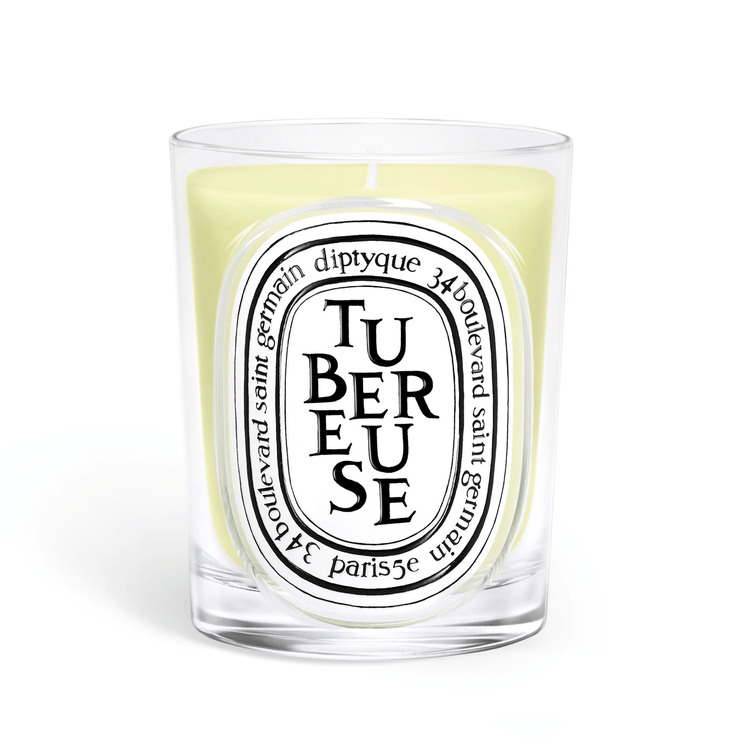 Primary Image of Tubéreuse (Tuberose) Classic Candle, clear glass candle