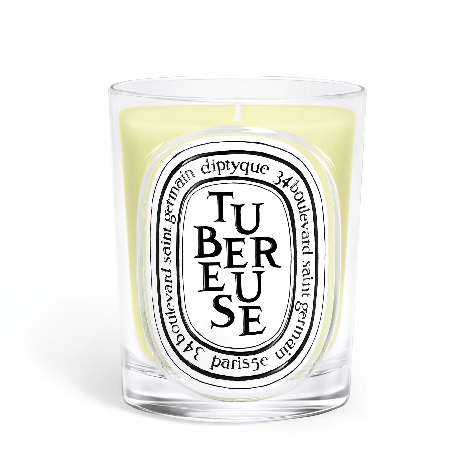 Primary Image of Tubéreuse (Tuberose) Classic Candle, clear glass candle