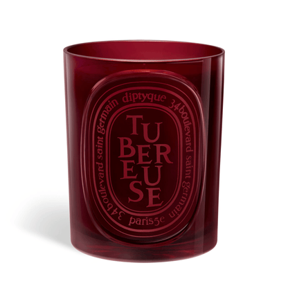 Primary Image of Tubéreuse (Tuberose) Medium Candle, Red glass candle