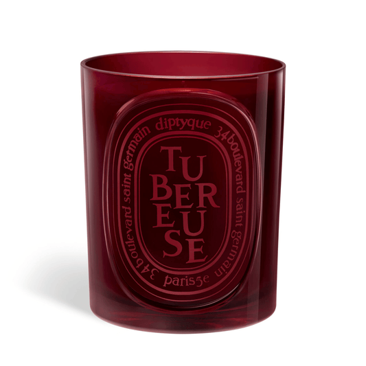 Primary Image of Tubéreuse (Tuberose) Medium Candle, Red glass candle