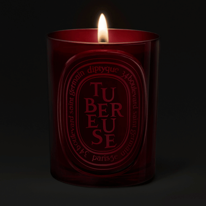 Alternate Image of Tubéreuse (Tuberose) Medium Candle, Red glass candle