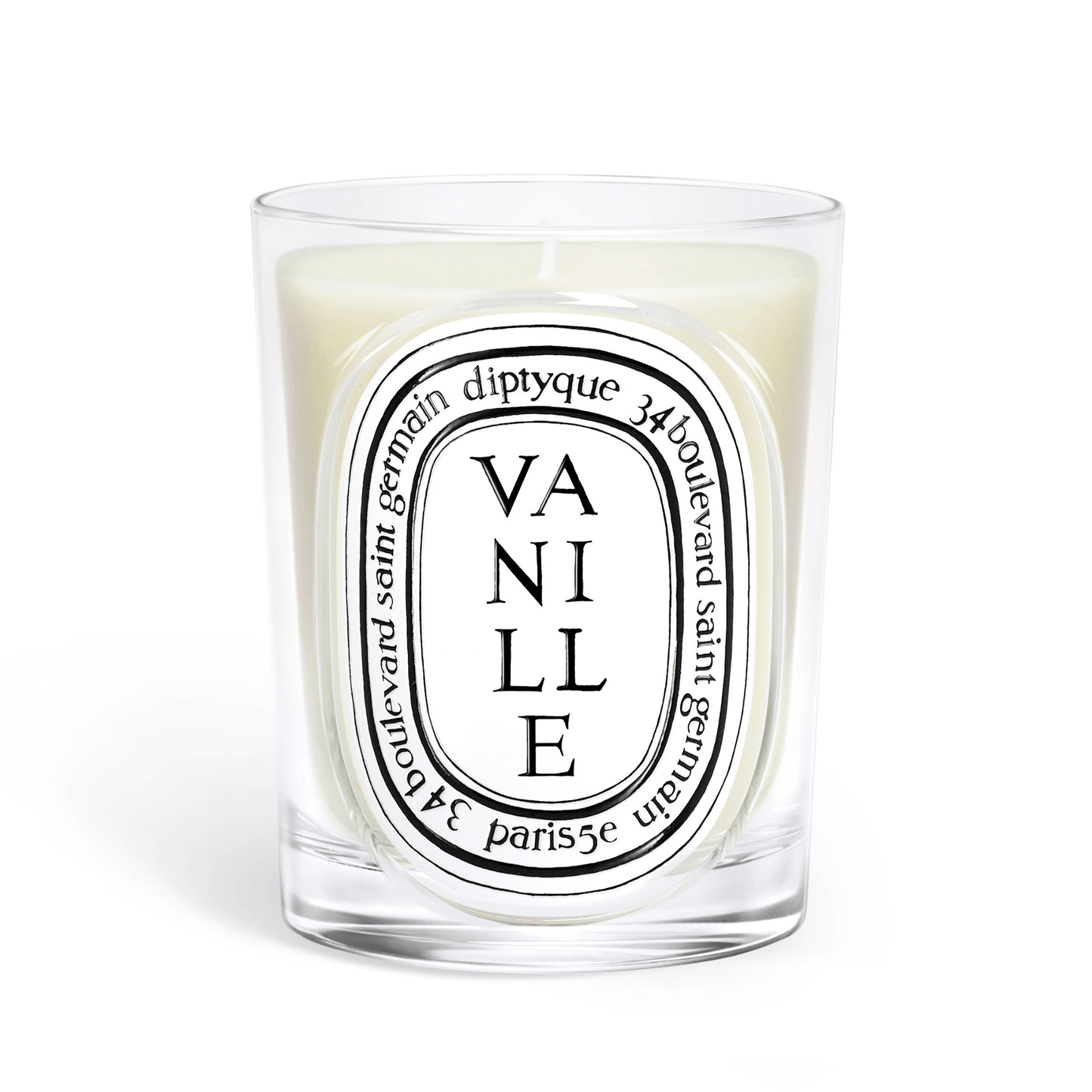 Primary Image of Vanille (Vanilla) Classic Candle, clear glass candle