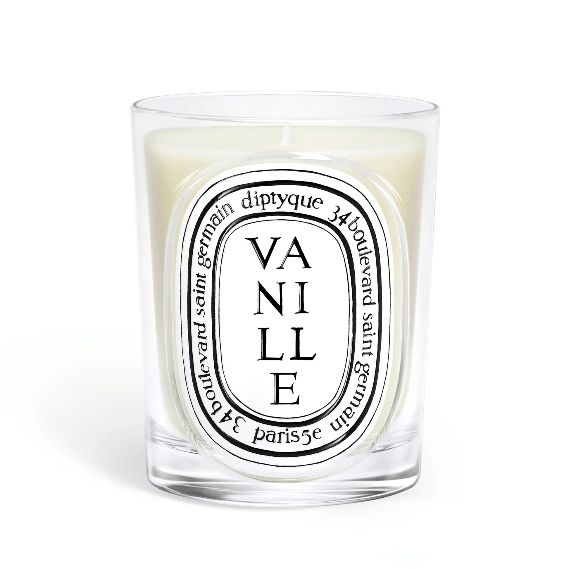 Primary Image of Vanille (Vanilla) Classic Candle, clear glass candle