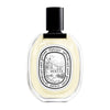 Front view of diptyque Paris Eau Duelle Eau de Toilette bottle with oval glass design and black cap on white background
