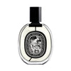 Front view of diptyque Paris Fleur de Peau Eau de Parfum bottle showing clear oval glass and black cap