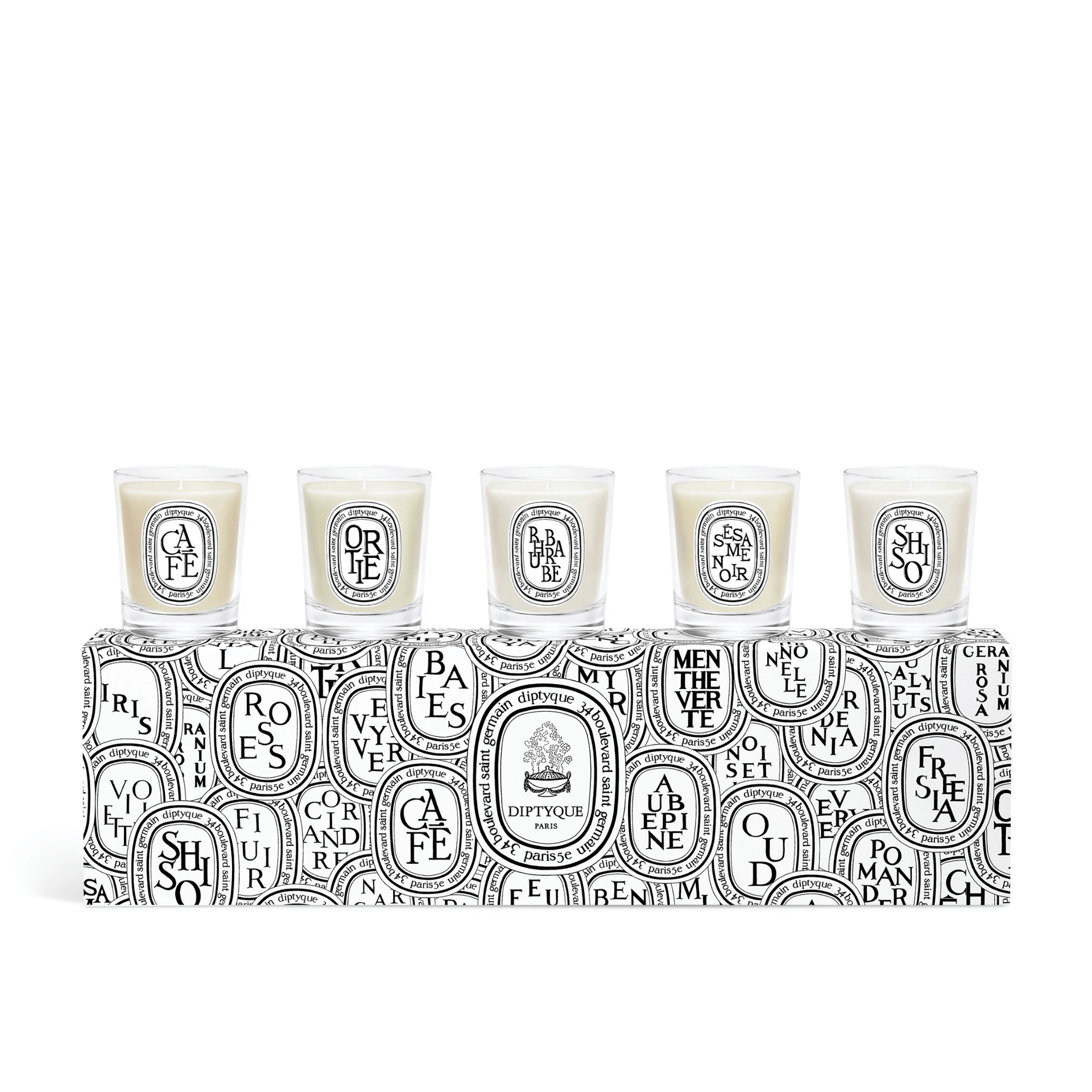 DIPTYQUE MINI CANDLE SET 限定 diptyque Paris Miniature Candle Set (5 x 35g) – Smallflower