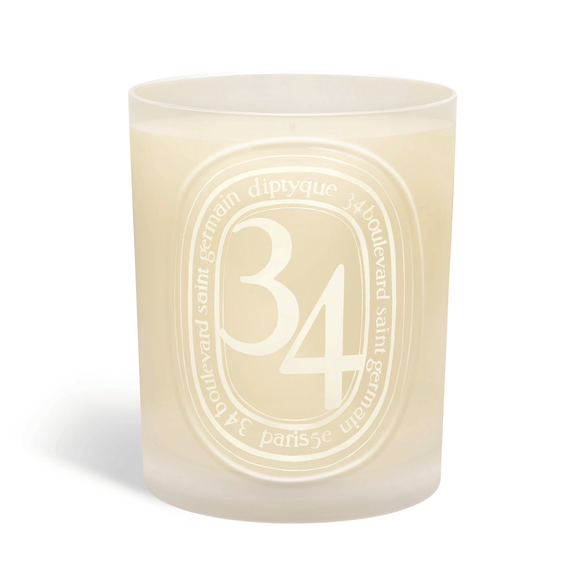 Primary Image of 34 Boulevard Saint Germain Medium Candle, white glass candle