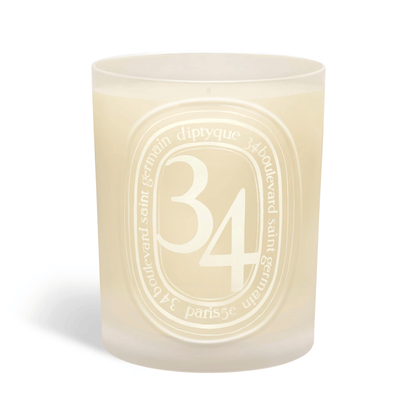 Primary Image of 34 Boulevard Saint Germain Medium Candle, white glass candle