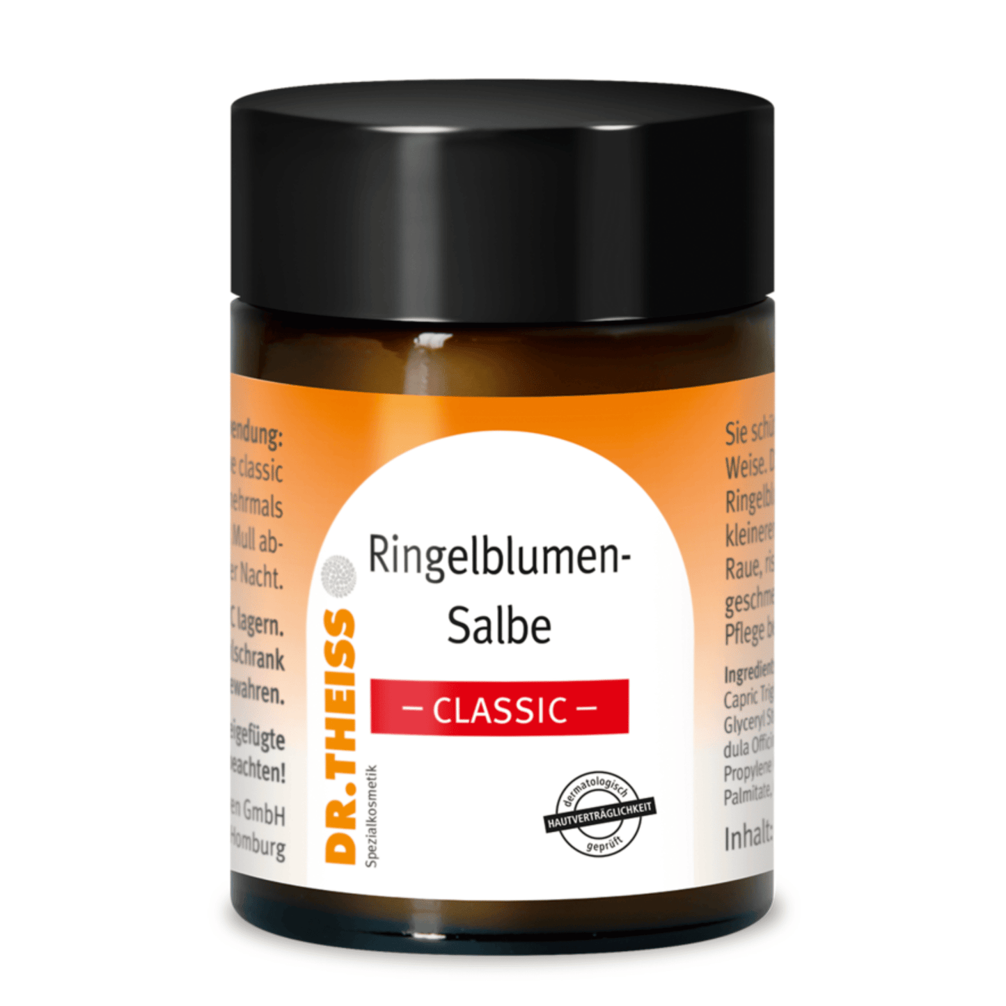 Primary Image of Ringelblumen Salbe (Calendula Salve), dark jar with orange label