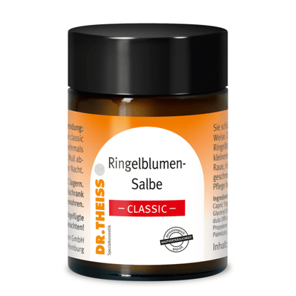 Primary Image of Ringelblumen Salbe (Calendula Salve), dark jar with orange label