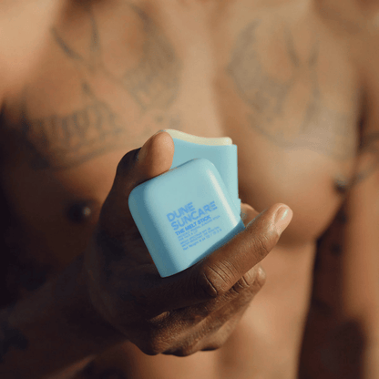Alternate  Image of the Melt Stick SPF 50, blue spf twist up stick with model