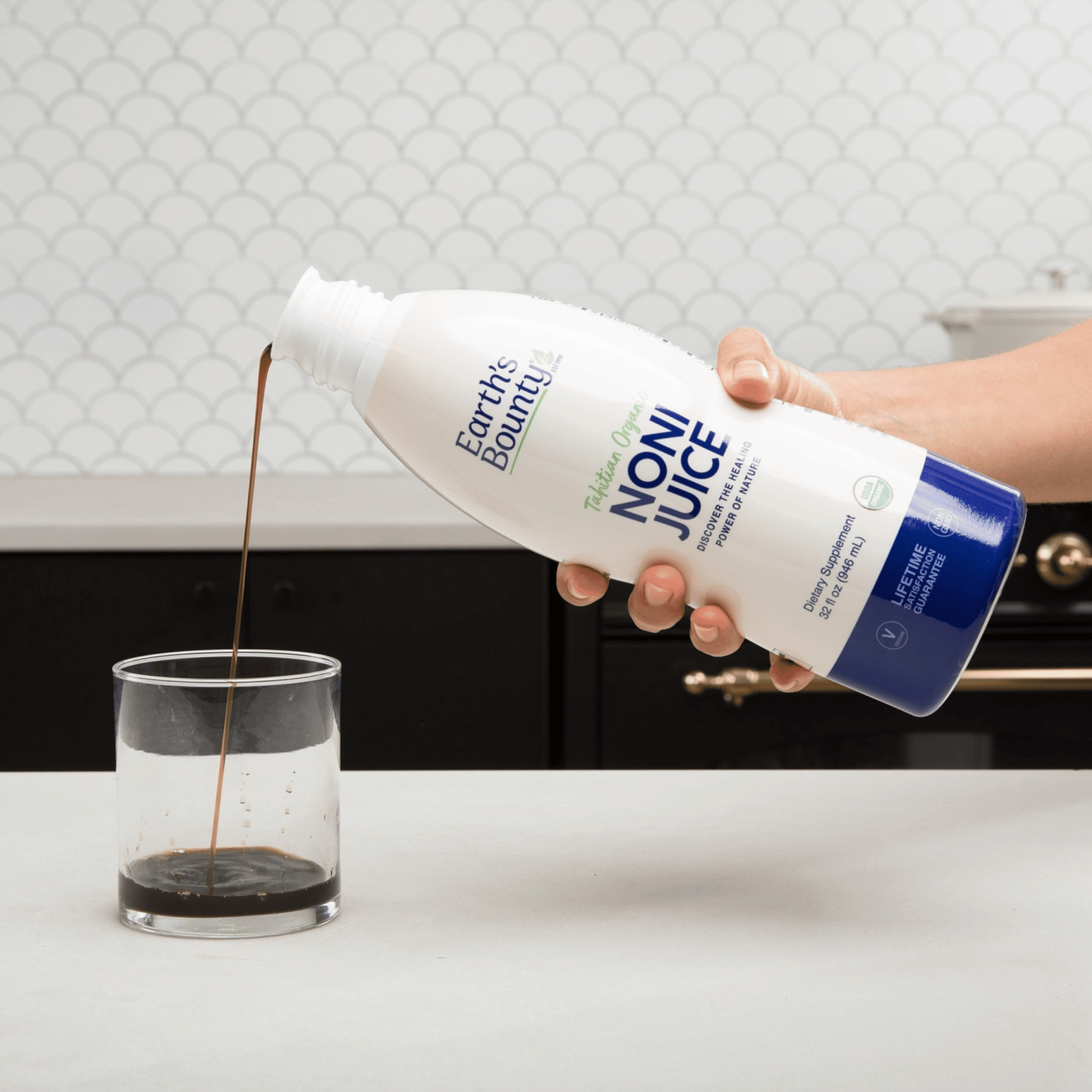 Alternate Image of Tahitian Organic Noni Juice, white bottle with blue writing