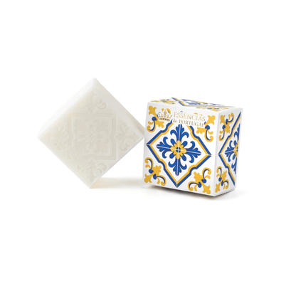 Primary Image of Lemon and Basil Bar soap, yellow and blue boxed bar soap