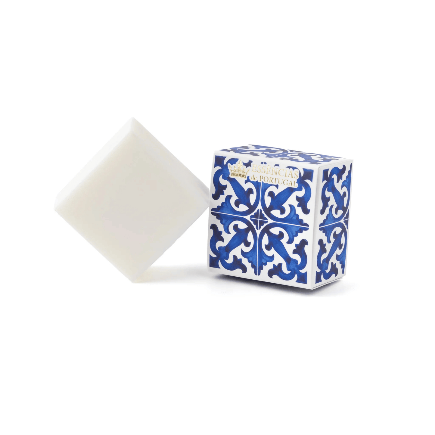 Primary Image of White Grape Bar Soap, blue patterned box bar soap