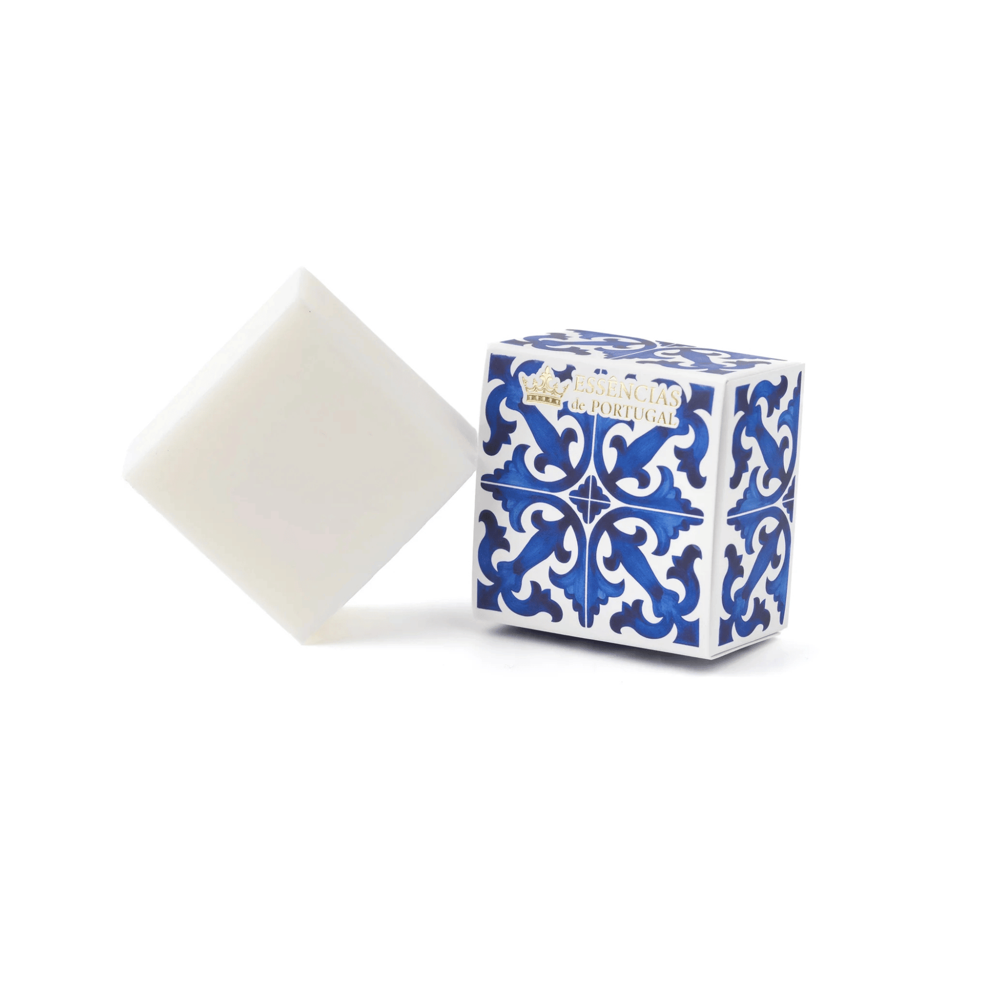 Primary Image of White Grape Bar Soap, blue patterned box bar soap