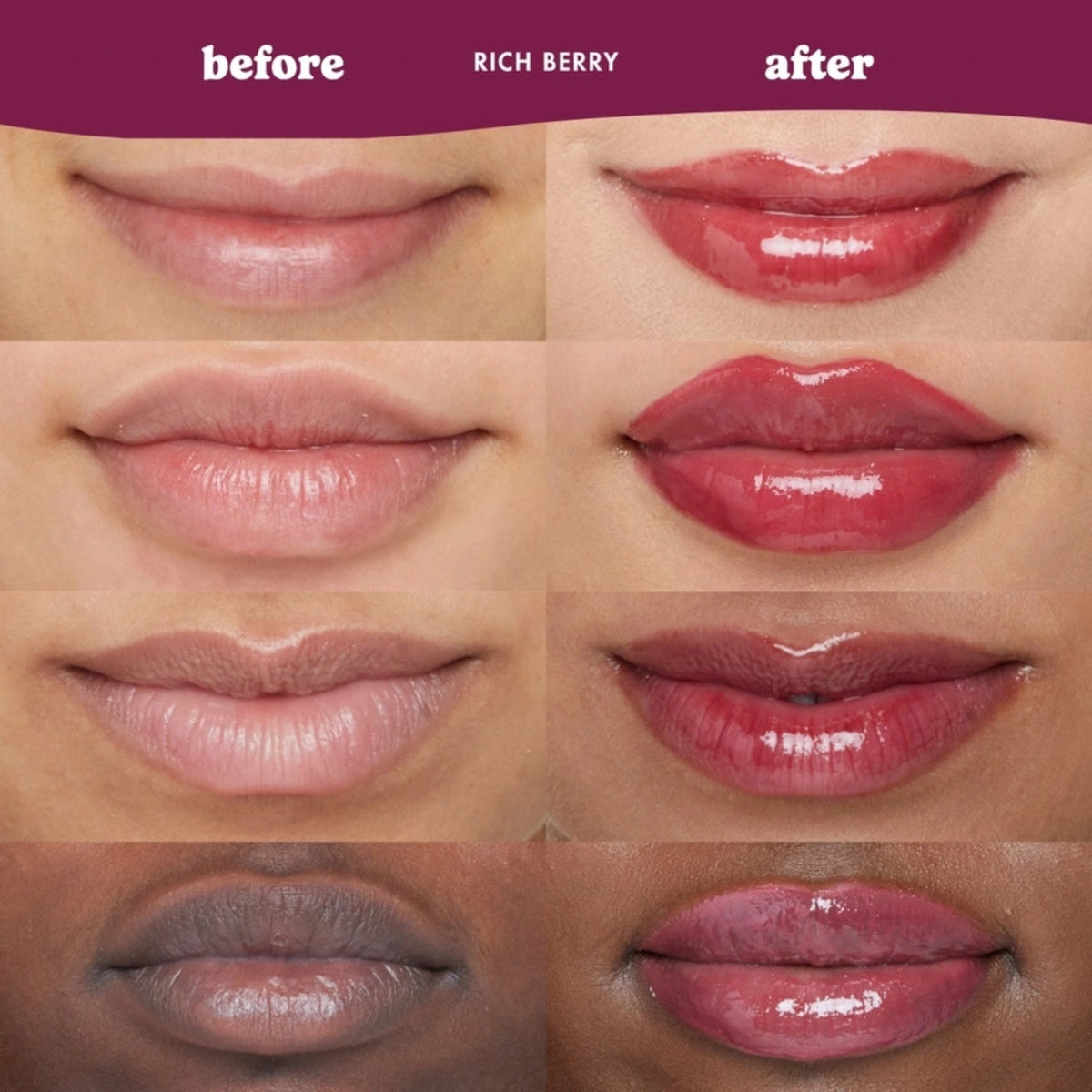Alternate Image of Holiday Raspberry Acai Smoothie Enhanced Protection Lip Treatment, pink lip balm swatches